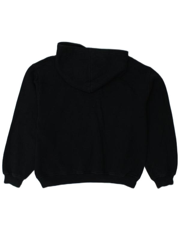 ELLESSE Γυναικείο γραφικό φούτερ με κουκούλα UK 16 Large Navy Blue βαμβακερό