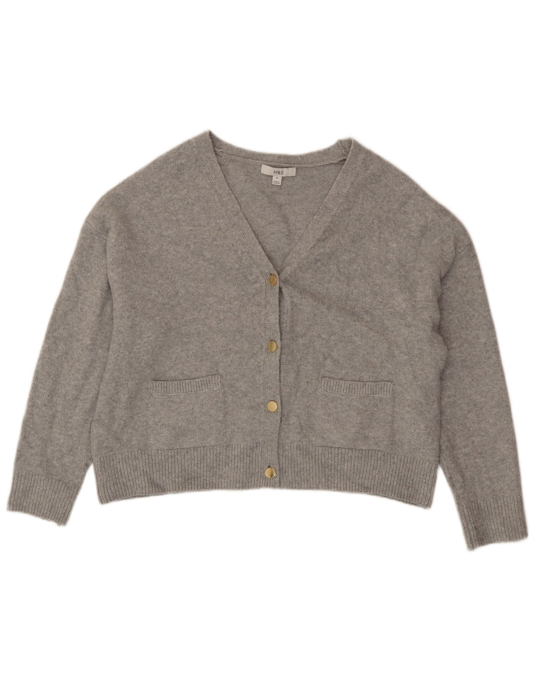 Marks & Spencer Γυναικείο πουλόβερ με ζακέτα μεγάλου μεγέθους UK 14 Medium Grey