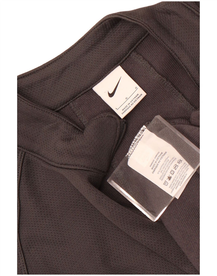 Ανδρική φόρμα αθλητικής φόρμας Nike με φερμουάρ, μαύρο βαμβακερό