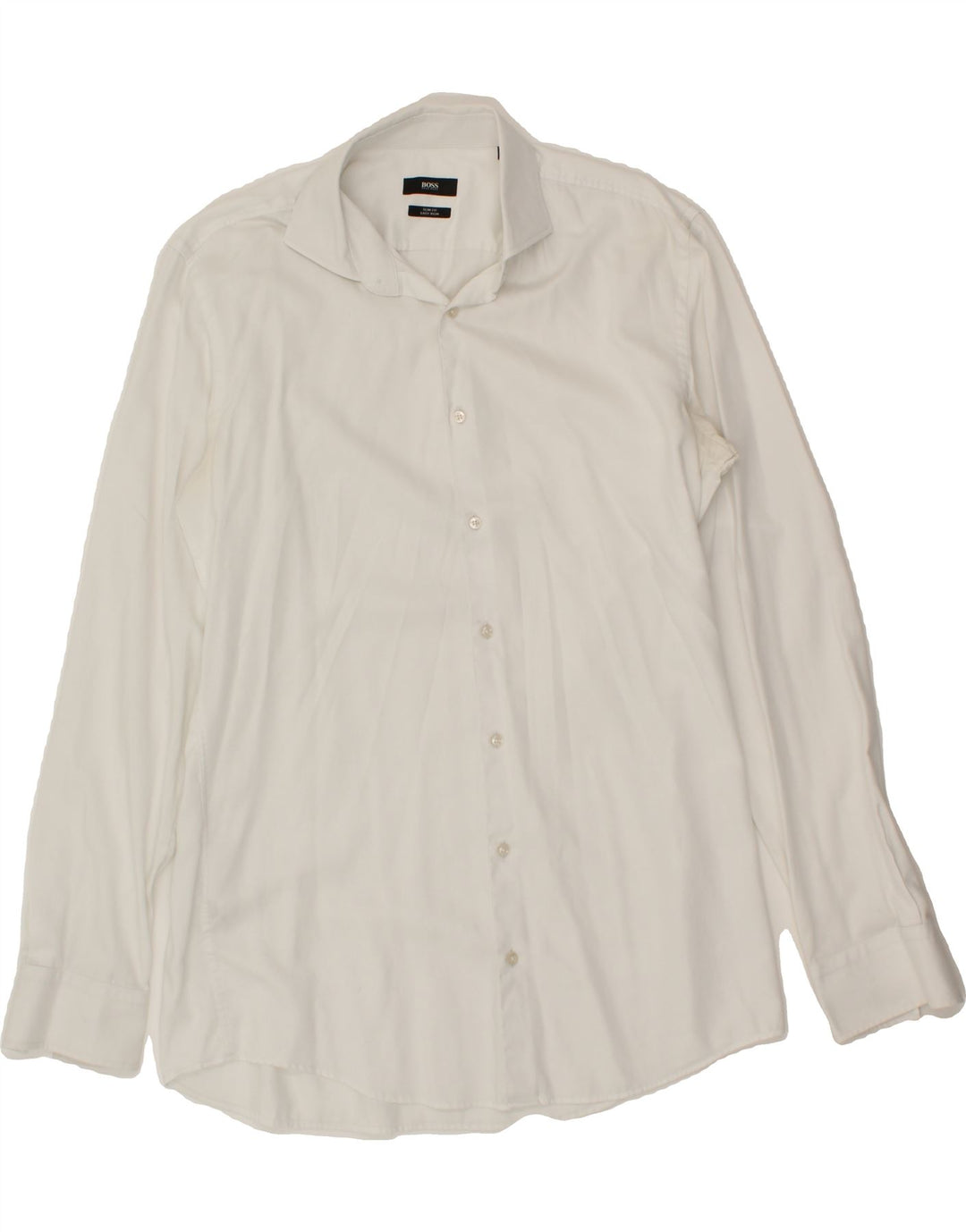 Ανδρικό πουκάμισο HUGO BOSS Slim Fit Μέγεθος 41 Μεσαίο λευκό βαμβακερό