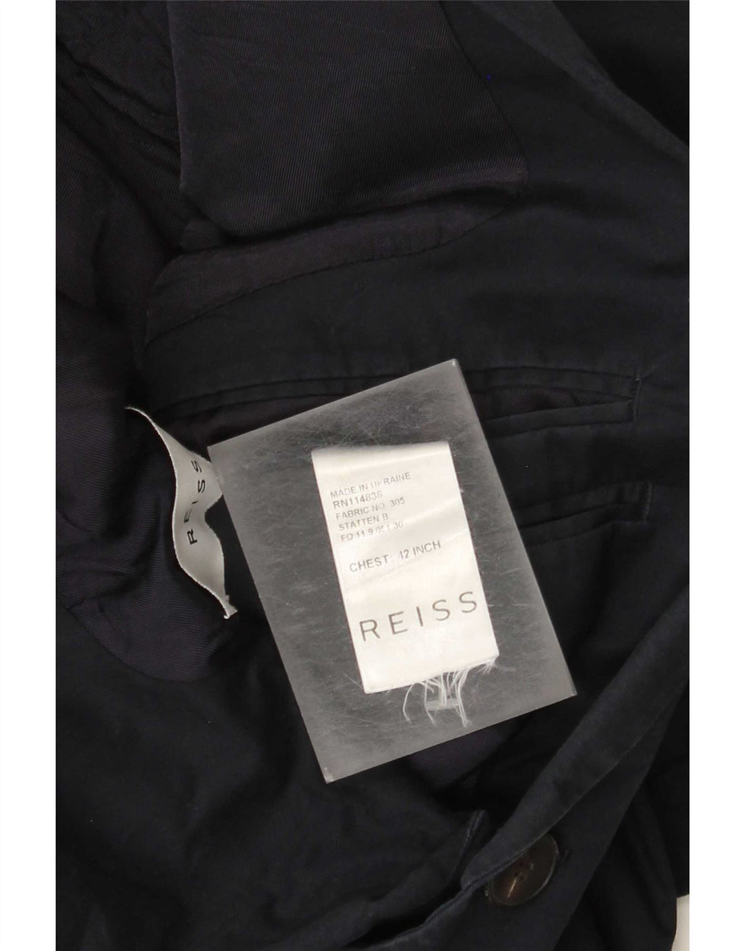Ανδρικό μπλέιζερ μπουφάν Reiss 2 κουμπιών UK 42 XL Navy Blue Cotton