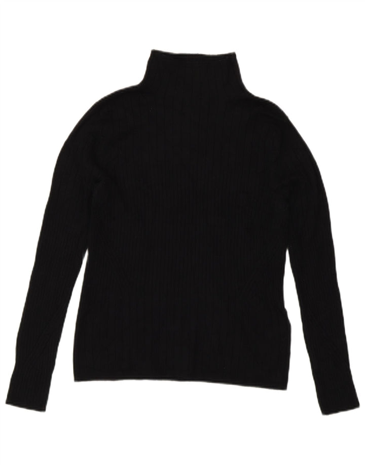 Marks & Spencer Γυναικείο πουλόβερ με ρολό λαιμόκοψη UK 10 Small Black Viscose