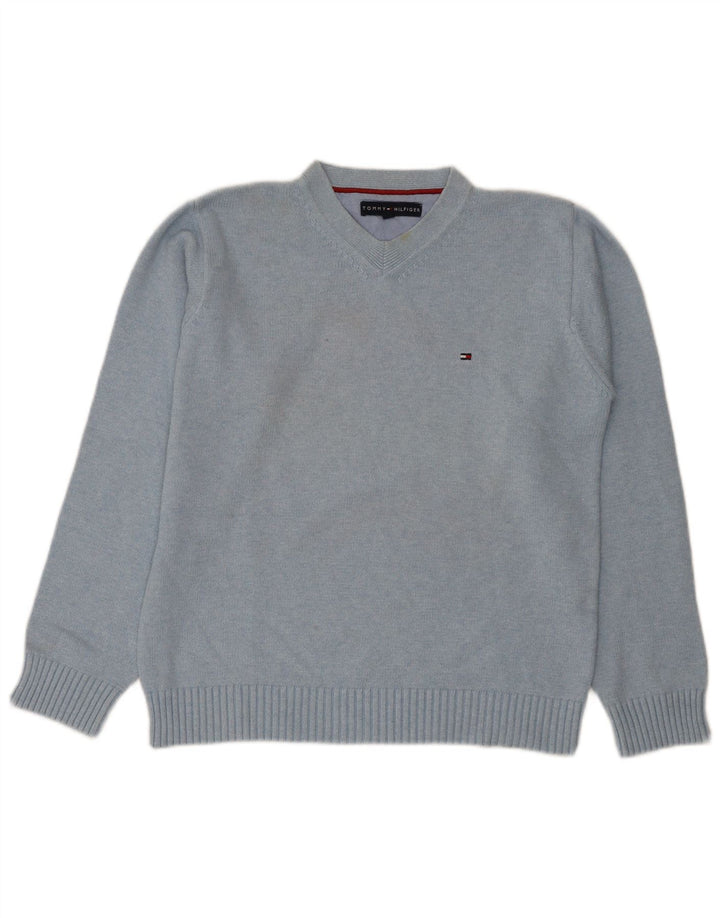 Ανδρικό πουλόβερ Tommy Hilfiger με V λαιμόκοψη, μεσαίο βαμβακερό