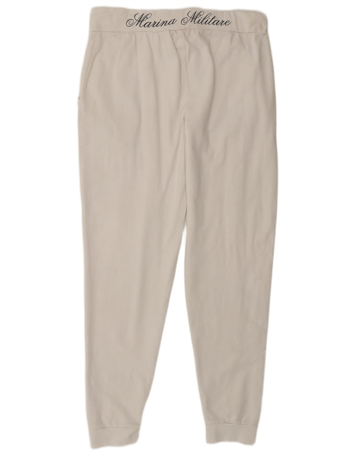 MARINA MILITARE Γυναικεία αθλητική φόρμα παντελόνι Joggers UK 16 Large White