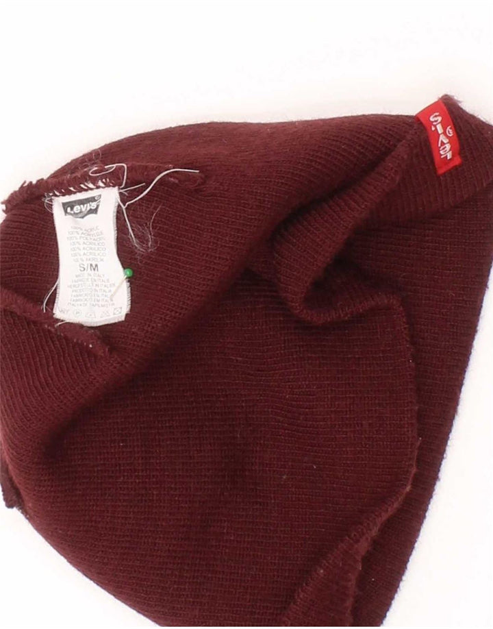 Γυναικείο καπέλο Beanie Levi's Small/Medium μπορντό ακρυλικό