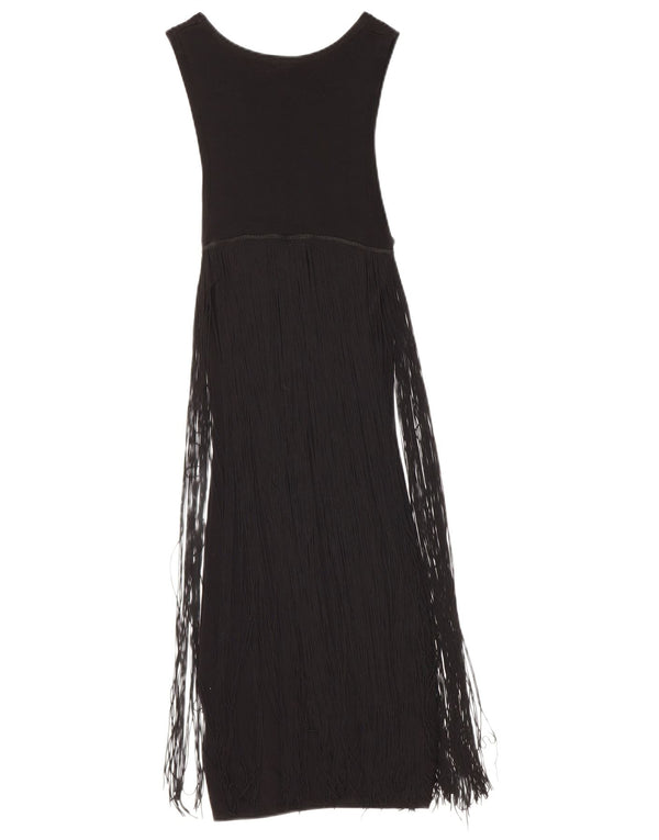 Topshop Γυναικείο Maxi Αμάνικο Φόρεμα UK 6 XS Μαύρη βισκόζη