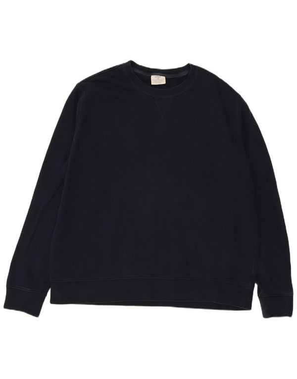 Marks & Spencer Ανδρικό φούτερ με κανονική εφαρμογή Jumper 3XL Navy Blue Cotton