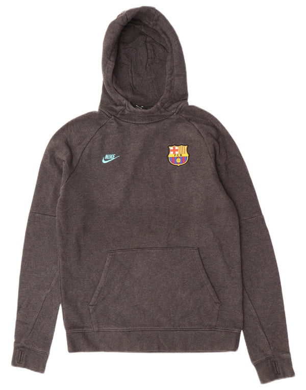 Nike Boys Barcolana Hoodie Jumper 13-14 ετών XL Γκρι βαμβακερό