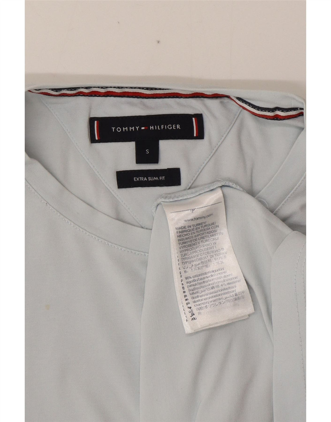 TOMMY HILFIGER Ανδρικό μπλουζάκι εξαιρετικά λεπτό μπλουζάκι, μικρό μπλε βαμβακερό
