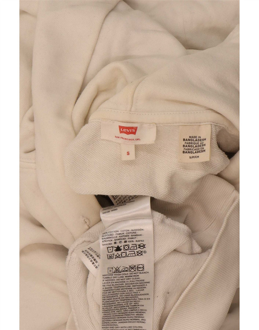 Ανδρικό γραφικό κουκούλα Levi's Μικρό λευκό βαμβακερό