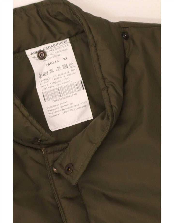 Vintage Mens Gilet UK 42 XL Khaki Polyamide