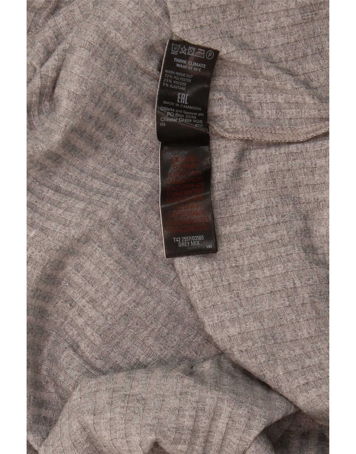 Marks & Spencer Γυναικείο Αμάνικο φόρεμα Shift UK 16 Large Grey Polyester