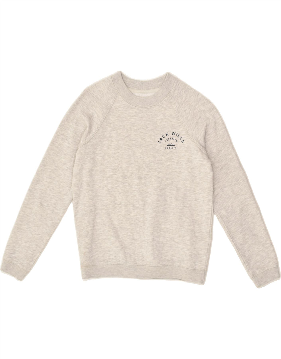 JACK WILLS Womens Sweatshirt Jumper UK 6 XS Grey Cotton | Vintage Jack Wills | Thrift | Second-Hand Jack Wills | Used Clothing | Messina Hembry 