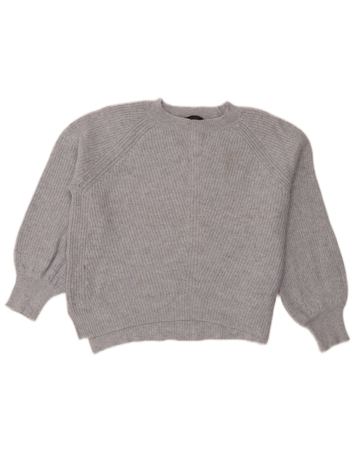 Marks & Spencer Γυναικείο Crop Boat Neck Jumper πουλόβερ UK 14 Medium Blue