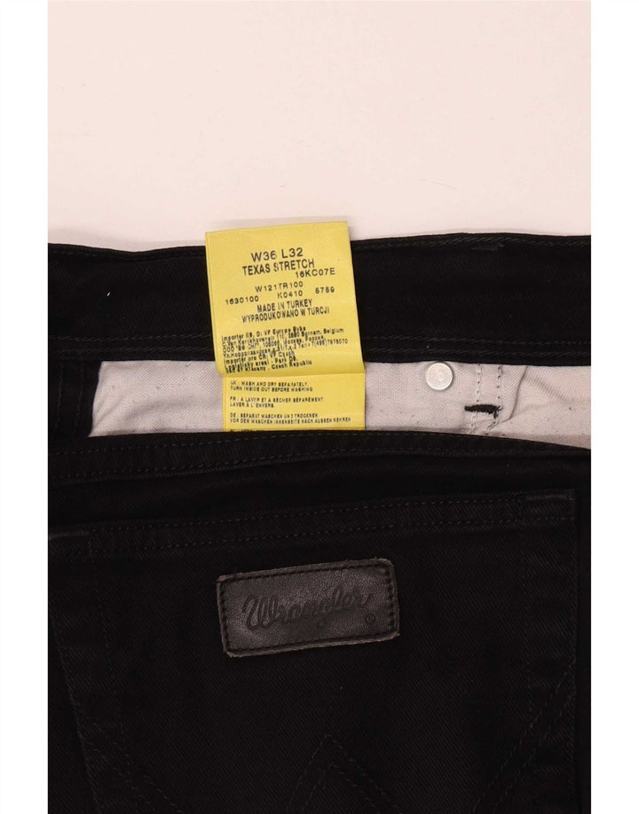 Ανδρικό τζιν ίσιο Wrangler Texas Stretch W36 L32 Μαύρο βαμβακερό