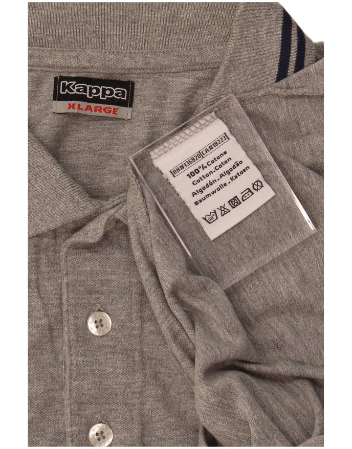 KAPPA Mens Polo Shirt XL Grey Cotton