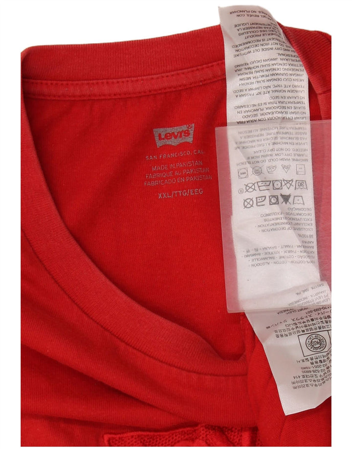 Ανδρικό γραφικό T-Shirt Levi's Top 2XL Κόκκινο βαμβακερό