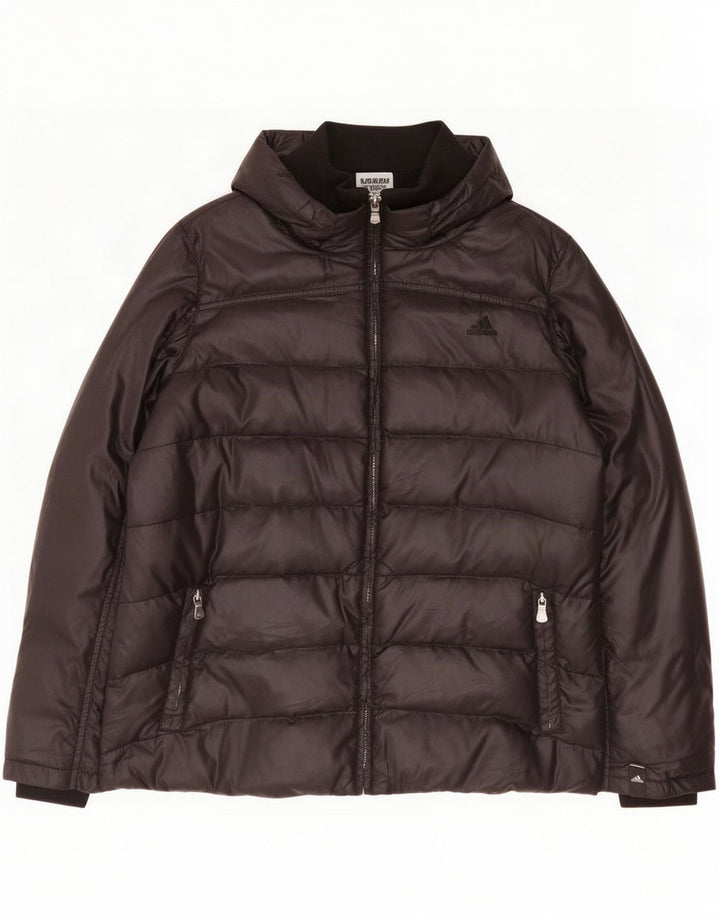 Adidas Γυναικείο μπουφάν UK 18 XL Μαύρο Πολυεστέρας