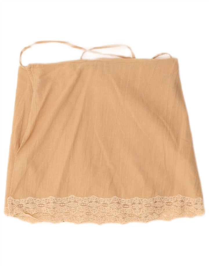 Zara Γυναικεία Φούστα Wrap Medium W30 Μπεζ βαμβακερή