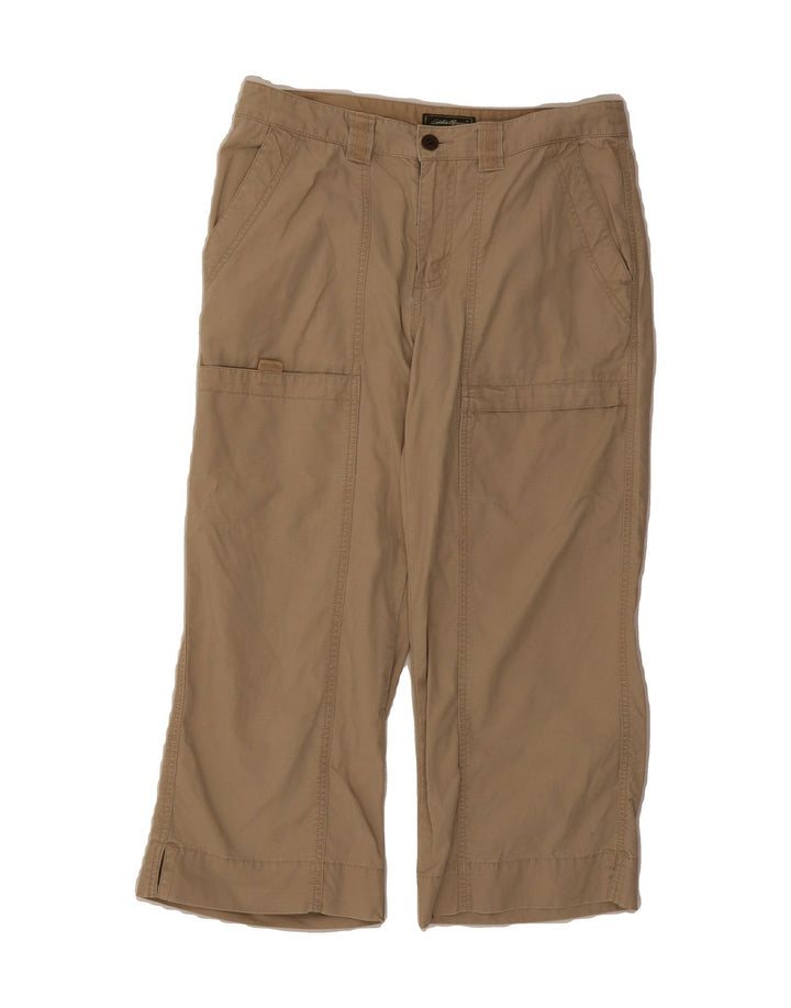 EDDIE BAUER Womens Straight Capri Cargo Trousers US 8 Medium W30 L22 Beige Vintage Eddie Bauer and Second-Hand Eddie Bauer from Messina Hembry 