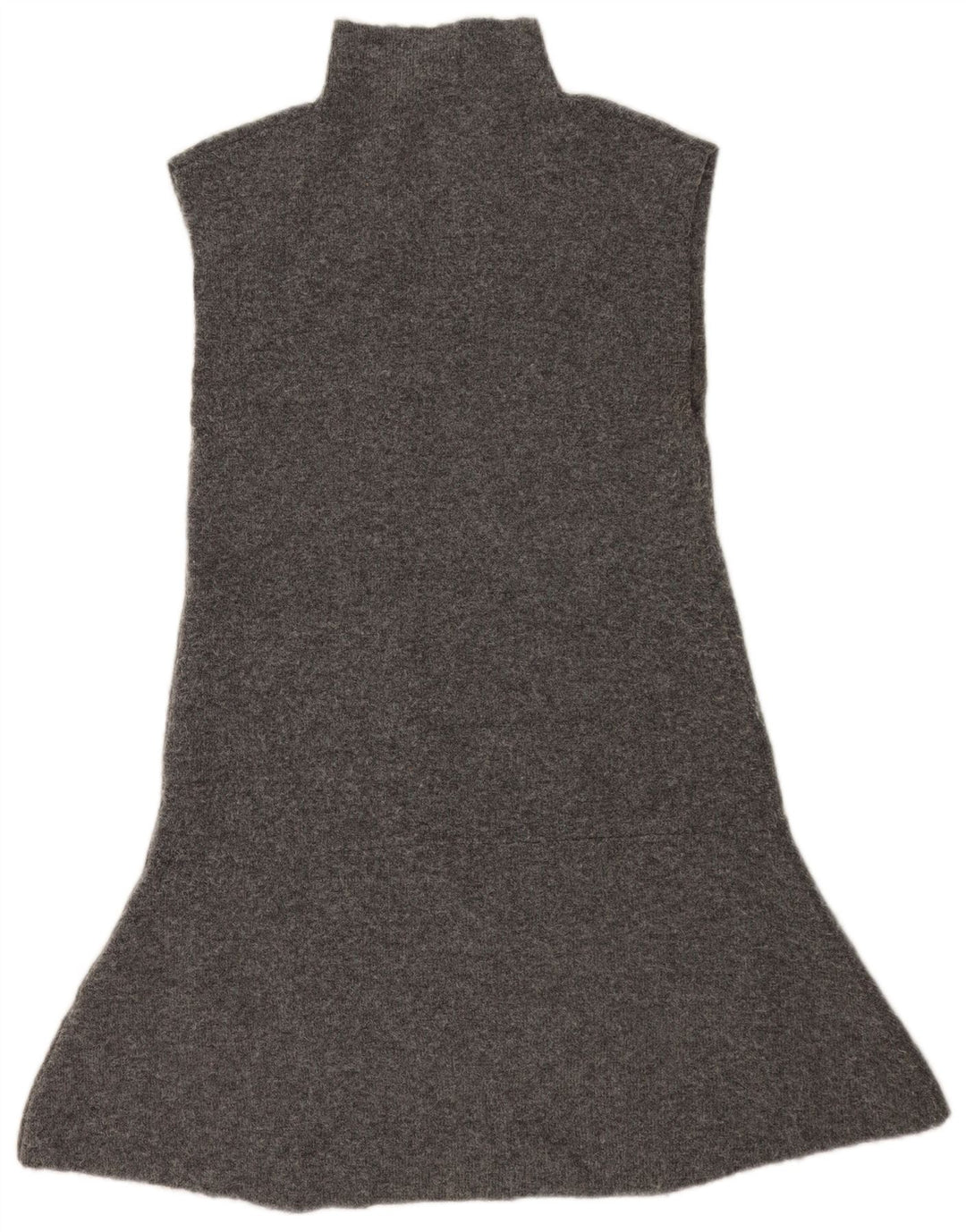 Zara Γυναικείο Αμάνικο Jumper Φόρεμα UK 14 Large Grey Polyester