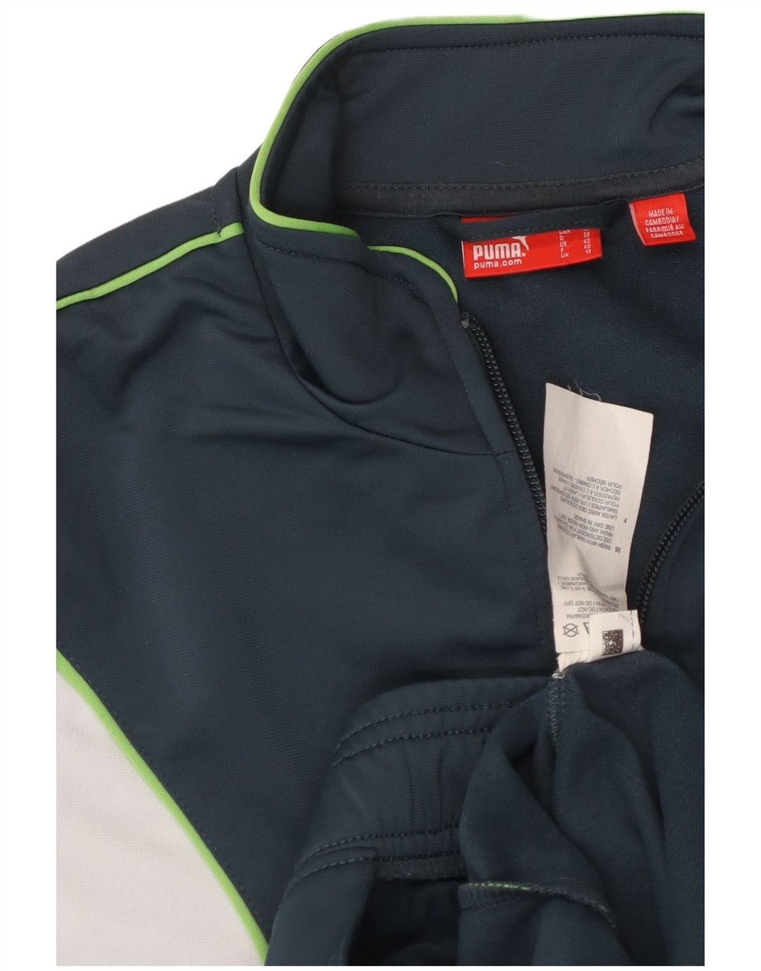 Γυναικεία αθλητική φόρμα PUMA Top Jacket UK 12 Medium Navy Blue Colourblock