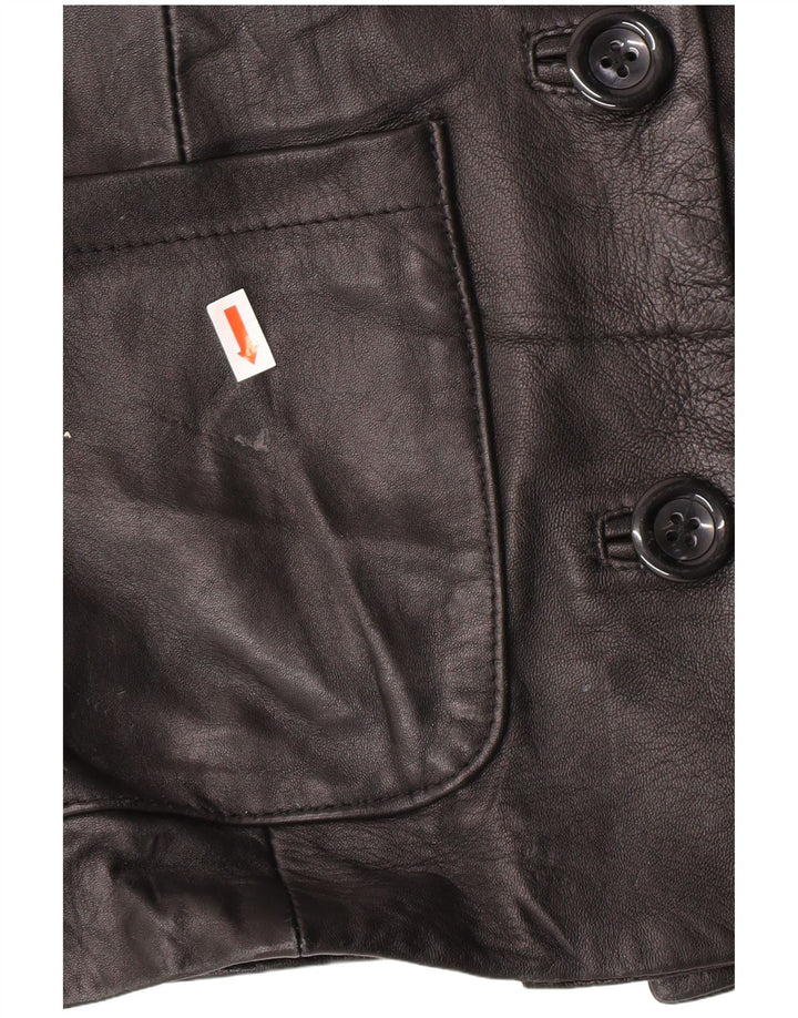 Vintage Γυναικείο Δερμάτινο Μπουφάν IT 44 Medium Black Classic