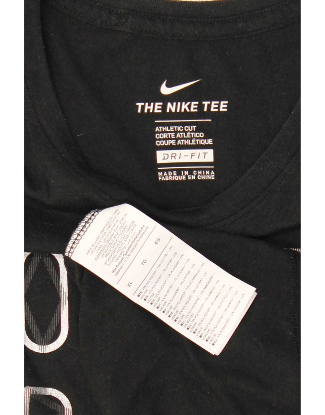 Ανδρικό T-Shirt Nike με γραφικό Dri Fit Top XL μαύρο πολυεστέρα