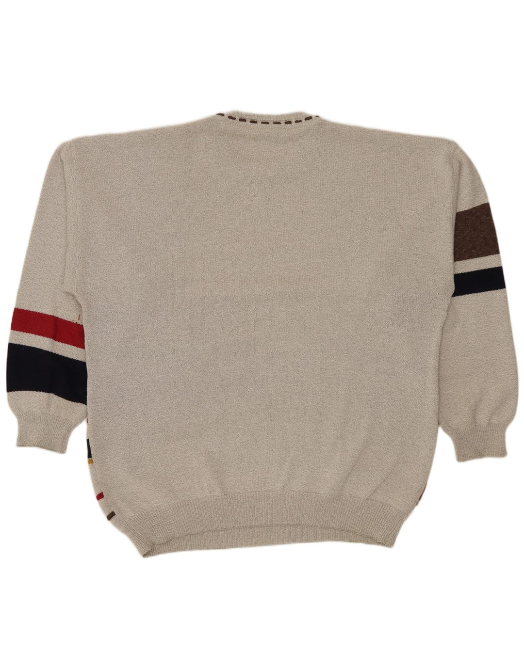 Ανδρικό πουλόβερ Conte Massimo Crew Neck Jumper 2XL Γκρι γεωμετρικό βαμβακερό