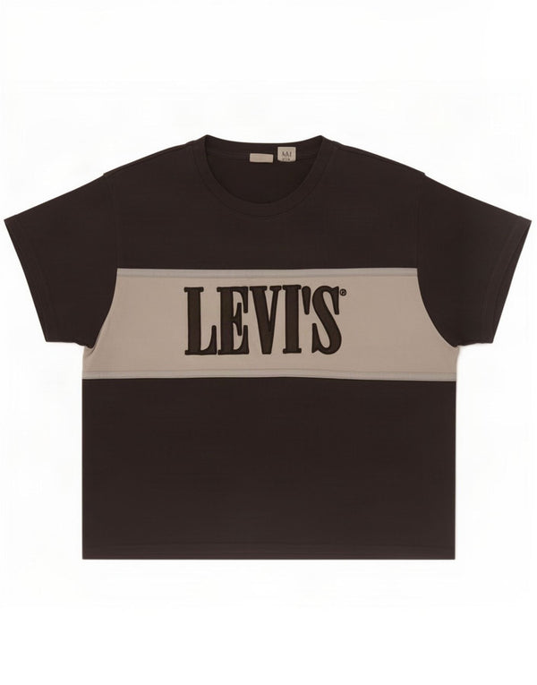 Γυναικείο μεγάλο γραφικό μπλουζάκι Levi's Top 10 Small Grey Colourblock