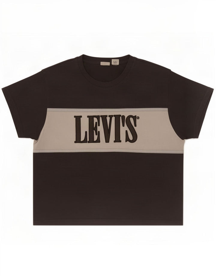 Γυναικείο μεγάλο γραφικό μπλουζάκι Levi's Top 10 Small Grey Colourblock