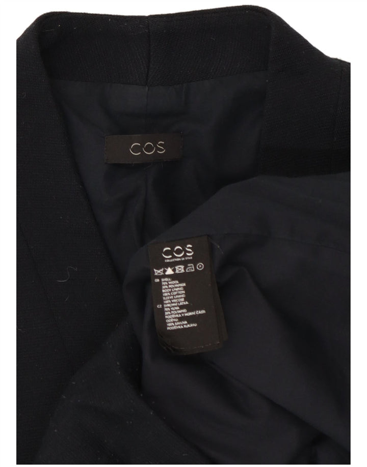 COS Γυναικείο Bomber Jacket UK 14 Large Navy Blue Wool