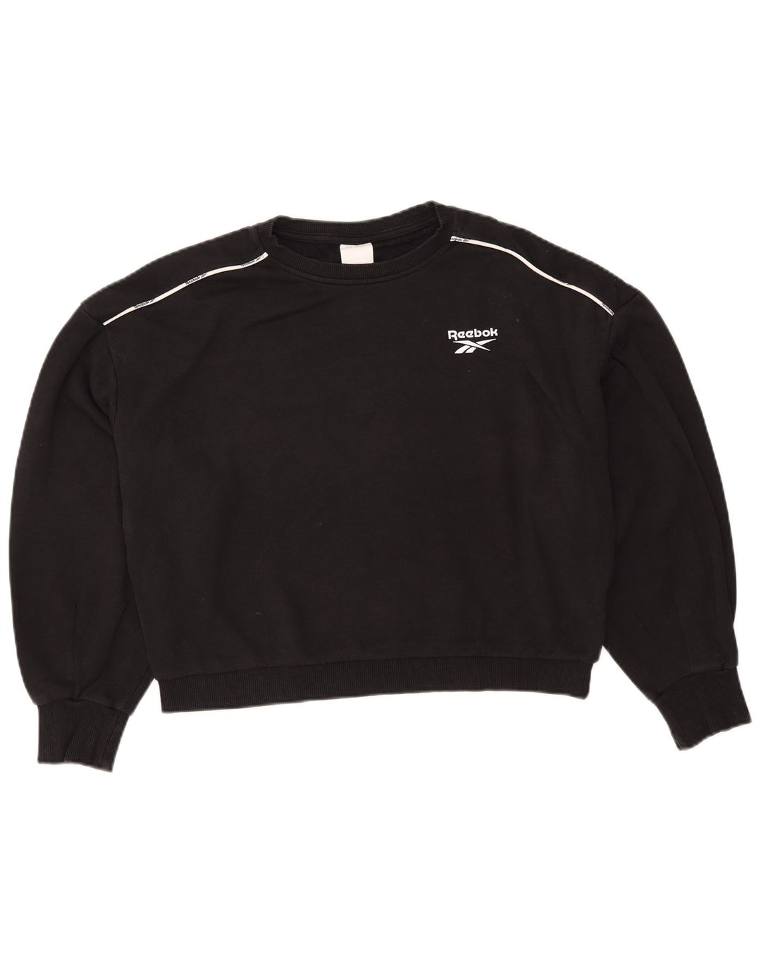 Γυναικείο φούτερ REEBOK Crop Oversized Jumper UK 12/14 Medium Black