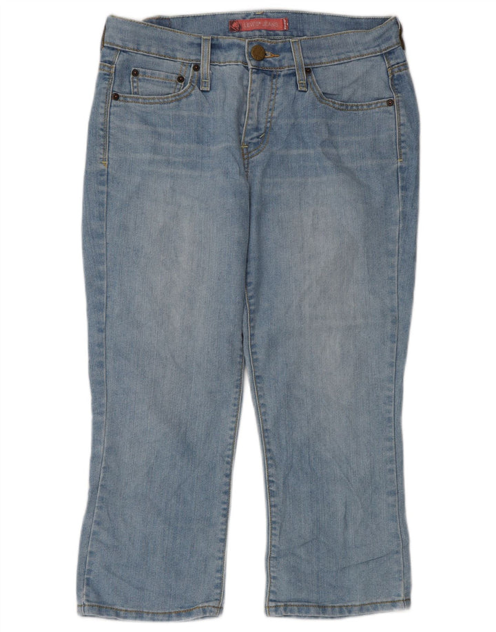 LEVI'S Womens Capri Jeans US 6 Medium W32 L22 Blue Ramie