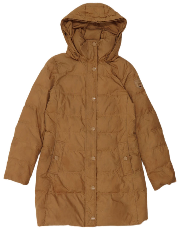 Tommy Hilfiger γυναικείο παλτό με κουκούλα UK 10 Small Brown Polyester