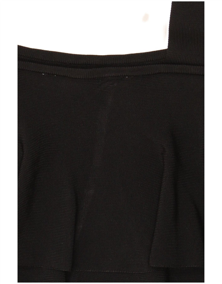 Zara Γυναικείο Crop Top UK 14 Large Black