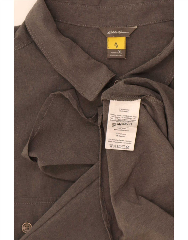 Γυναικείο αμάνικο πουλόβερ πουκάμισο Eddie Bauer UK 18 XL Grey Polyester