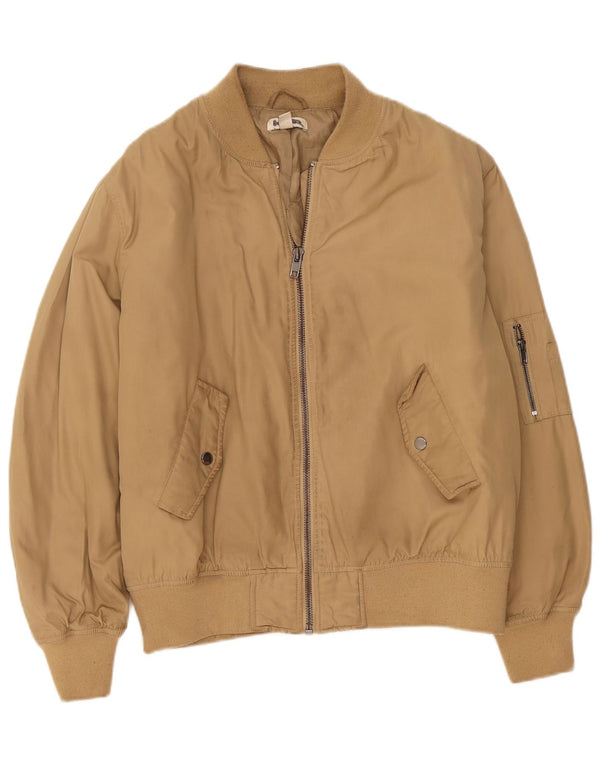 Topshop Γυναικείο Oversized Bomber Jacket UK 12 Medium Beige Polyester