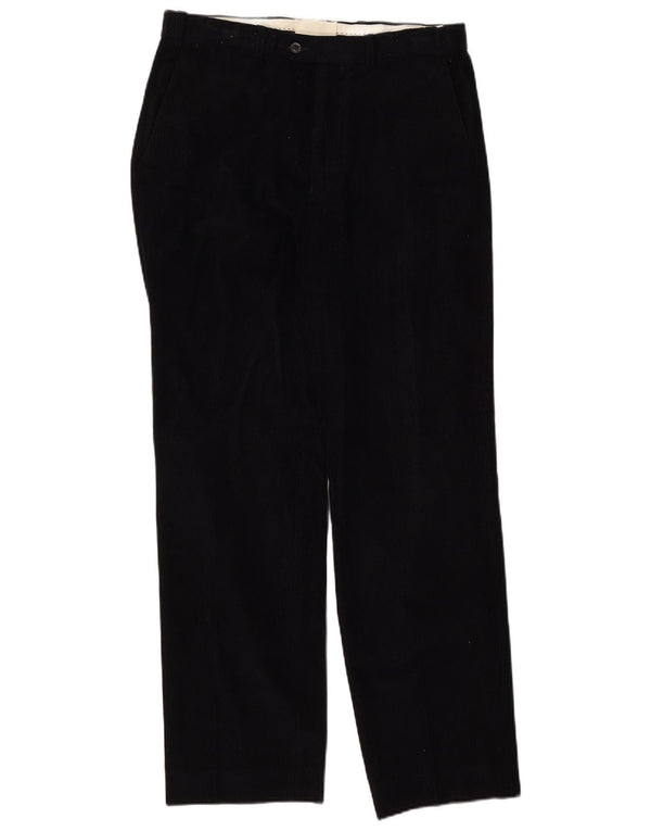 Ανδρικό ίσιο κοτλέ παντελόνι Marks & Spencer W32 L31 Navy Blue Cotton