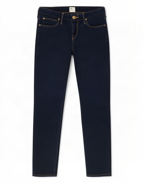 Lee Womens Scarlett Super Skinny Jeans W27 L27 Navy Blue Cotton