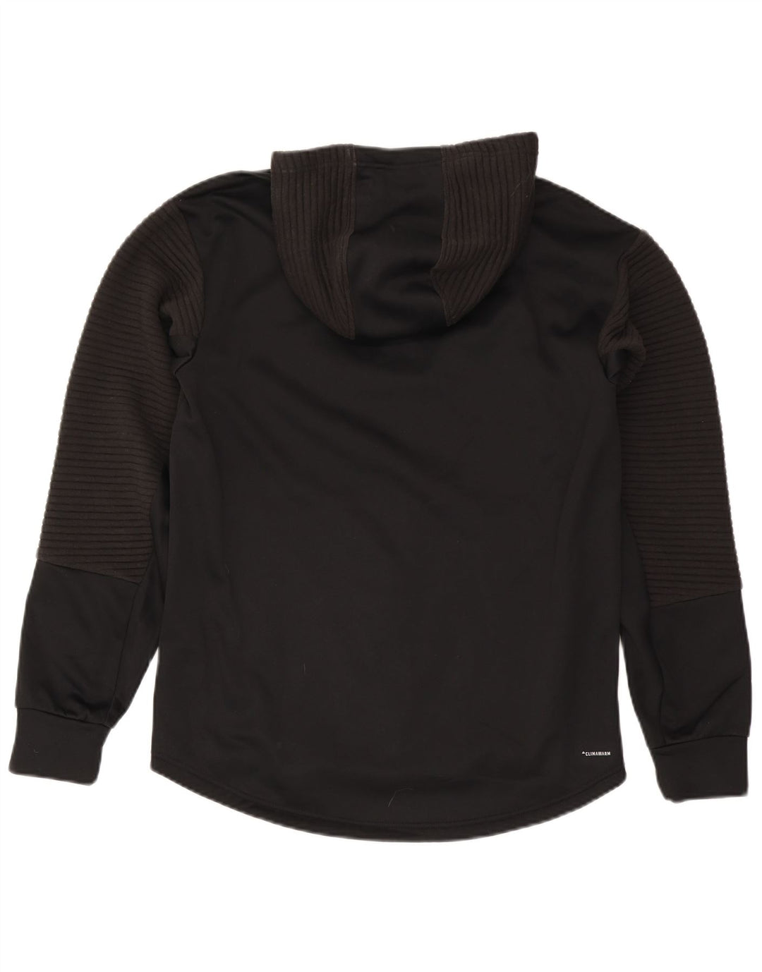 Ανδρικό πουλόβερ Adidas Climawarm με φερμουάρ με κουκούλα από μεσαίο μαύρο πολυεστέρα