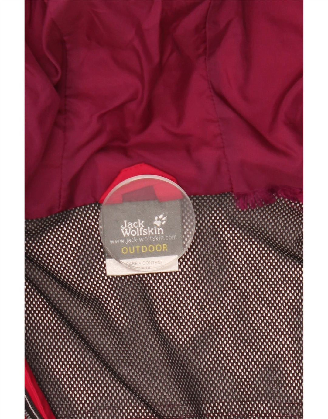 Jack Wolfskin γυναικείο μπουφάν βροχής με κουκούλα UK 12/14 Medium Pink Polyamide