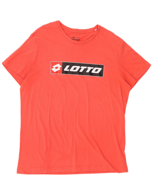Ανδρικό γραφικό T-Shirt LOTTO Top 2XL Κόκκινο