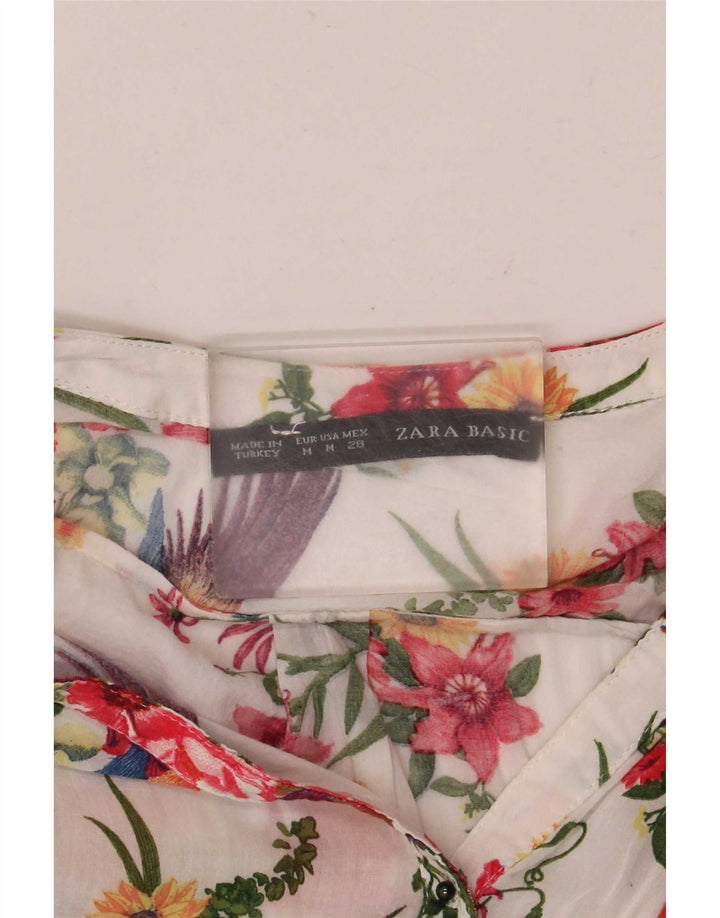 Zara Γυναικεία μπλούζα 3/4 μανίκια τοπ UK 12 μεσαία πολύχρωμα φλοράλ