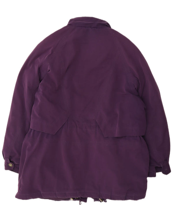 Vintage γυναικείο υπερμεγέθη παλτό EU 46 XL Purple Polyester