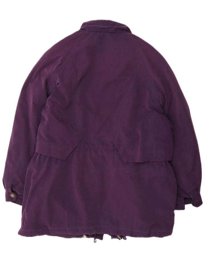 Vintage γυναικείο υπερμεγέθη παλτό EU 46 XL Purple Polyester