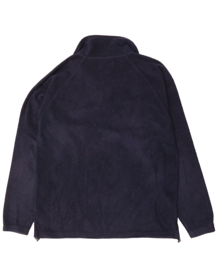 Kappa Ανδρικό φερμουάρ Fleece Jumper Μεγάλο Navy Blue Polyester