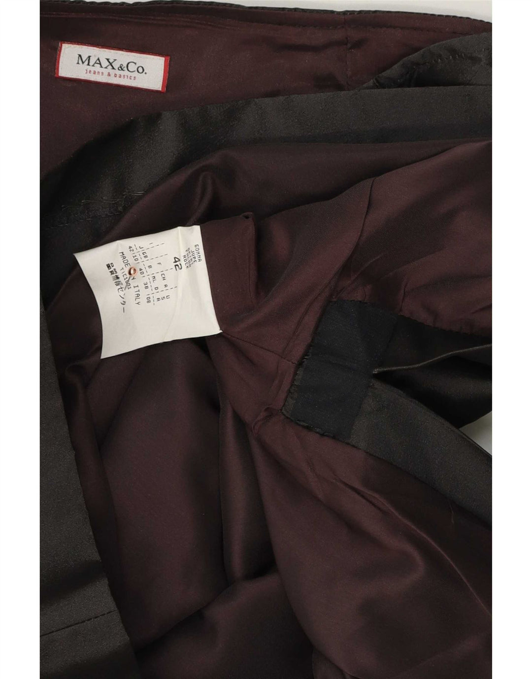 Max & Co. Γυναικεία Midi Φούστα UK 10 Small W28 Black Polyester