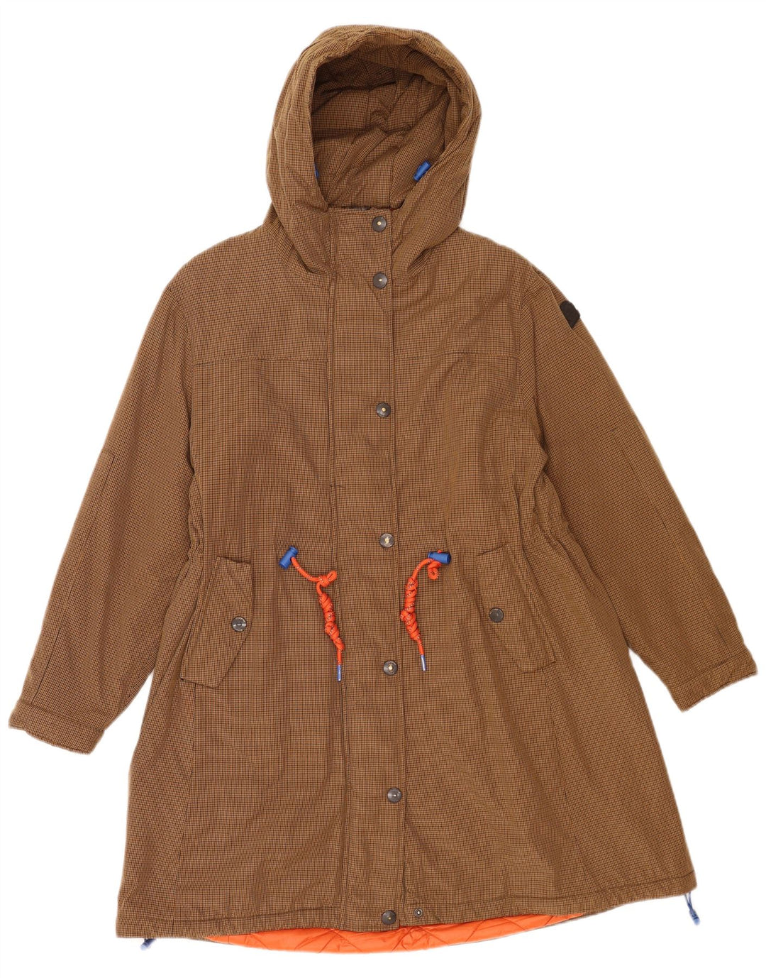 Invicta γυναικείο μπουφάν Parka με κουκούλα UK 6 XS καφέ Houndstooth Polyamide