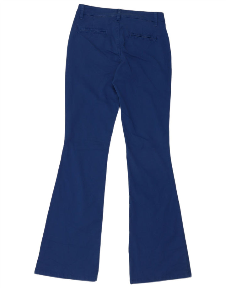 BENETTON Γυναικείο παντελόνι Chino Flare UK 6 XS W26 L33 Μπλε βαμβακερό